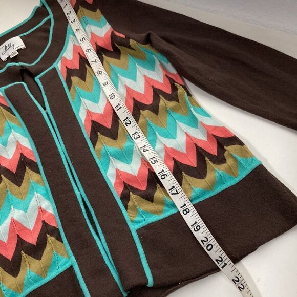 Milly of New York zig zag cardigan sweater size Small - Picture 7 of 7